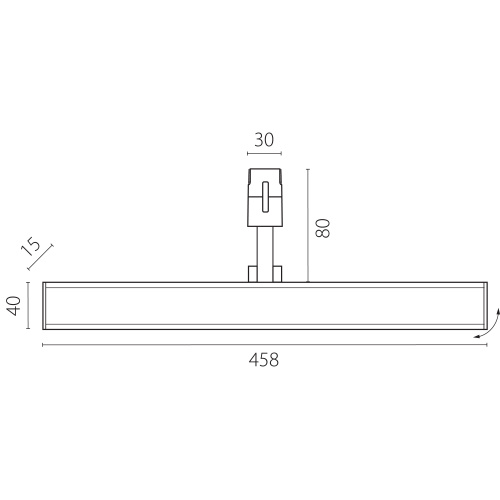 270347 Светильник 48V линейный DUE HERMES 18W 1000LM 110G ЧЕРНЫЙ 4000K фото 12