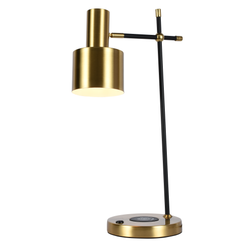 Настольная лампа латунь E27 беспроводная зарядка 55см Zortes DESKLIGHT ZRS.1066.03 фото 17