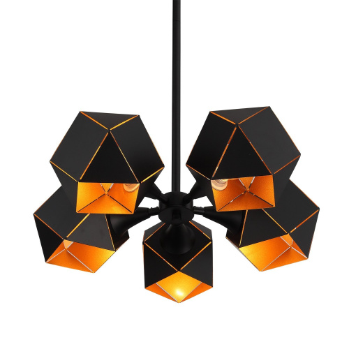 SL258.402.05 Люстра потолочная ST-Luce Черный/Черный, Золото E14 5*40W ENIGMA фото 7