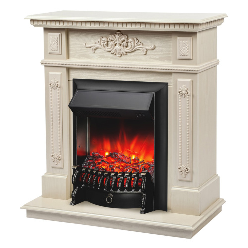 Электрокамин RealFlame Lilian WT жемчуг с очагом Fobos Lux Black фото 2