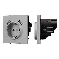 Механизм розетки с USB зарядкой SCT-NOBE-MUAA-SFPL-IS (230V, 16A)  Arlight 059443