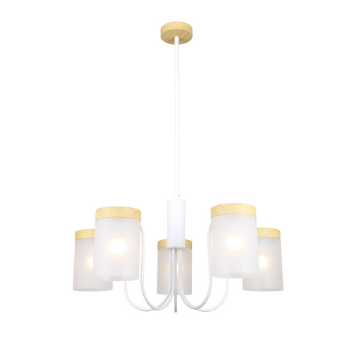 Светильник на штанге Escada 1172/5P E14*40W White/Wood Светильник на штанге Escada 1172/5P E14*40W White/Wood