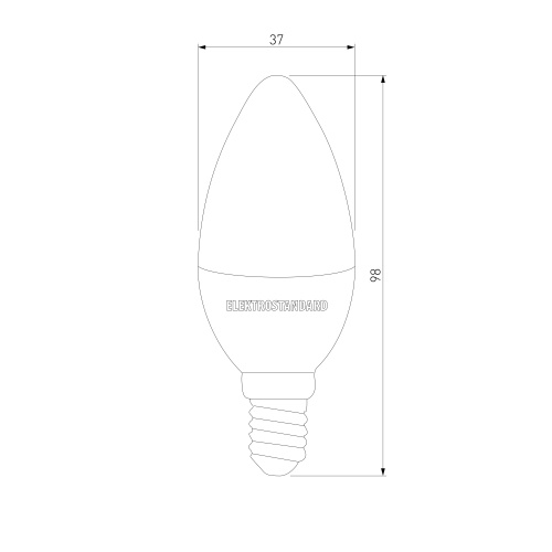 Свеча СD LED C37 6W 6500K E14 BLE1423 фото 2