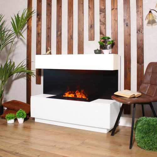 Каминокомплект MODERN/МОДЕРН Белый матовый с очагом Электроочаг CASSETTE/КАССЕТА 630 фото 7