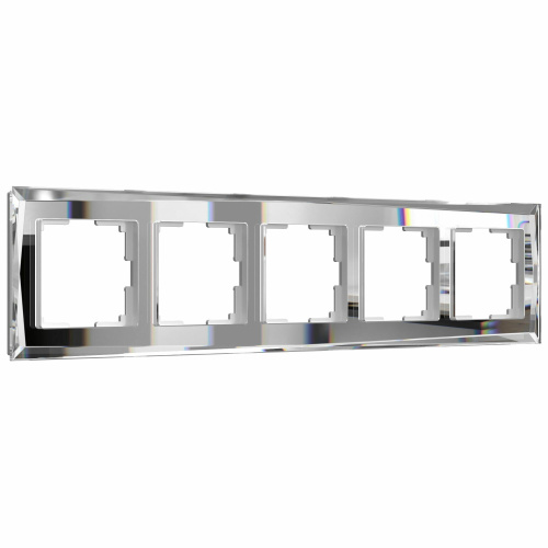 Рамка из стекла на 5 постов Diamant зеркальный W0051220 Рамка из стекла на 5 постов Diamant зеркальный W0051220