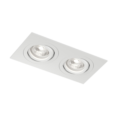 Встраиваемый влагозащищённый светильник HYDRO, IP44, 2?15 Вт LED макс., GU10, алюминий, белый фото 6