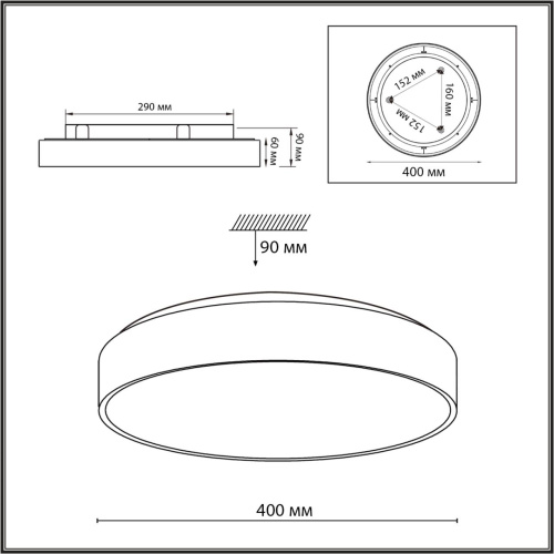 7757/36L MITRA LED SN 539 Светильник металл/акрил/белый LED (30Вт+6Вт) 4000K+4000K D400 IP20 подсветка QUASAR фото 2 7757/36L MITRA LED SN 539 Светильник металл/акрил/белый LED (30Вт+6Вт) 4000K+4000K D400 IP20 подсветка QUASAR фото 2