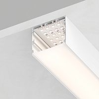 Профиль алюминиевый накладной "Линии света", белый, CAB257