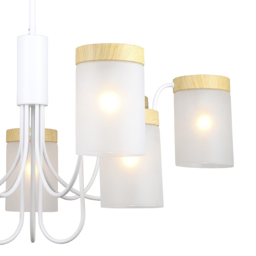 Светильник на штанге Escada 1172/9P E14*40W White/Wood фото 2 Светильник на штанге Escada 1172/9P E14*40W White/Wood фото 2