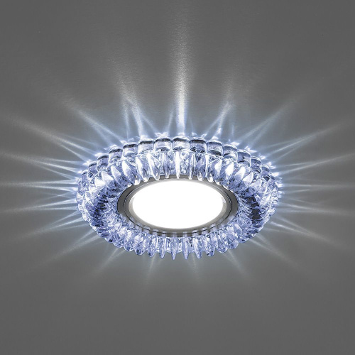 Светильник встраиваемый с синей LED подсветкой Feron CD904 потолочный MR16 G5.3 прозрачный фото 2