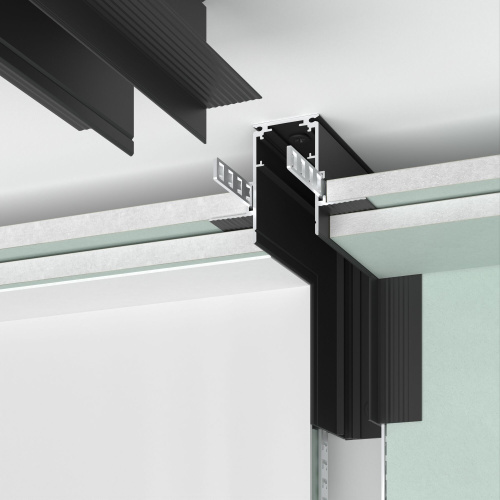 Slim Magnetic Коннектор угловой внутренний для встраиваемого шинопровода под ГКЛ 9,5мм (черный) 85213/00 85213/00
