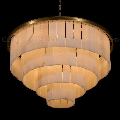 Люстра Cloyd HERCULANUM-B C16 / Ø80 см - алебастр - латунь (арт.11141) фото 2