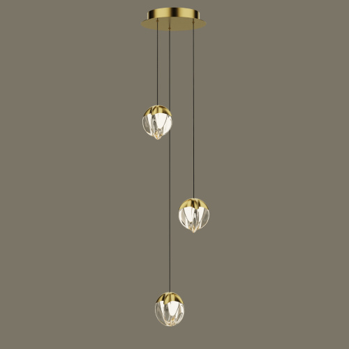 Подвесной светильник MD24001033-3A gold/clear фото 2