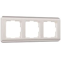 Рамка из поликарбоната на 3 поста Stream перламутровый W0032113