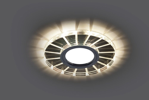 Светильник встраиваемый с LED подсветкой Feron CD982 потолочный MR16 G5.3 прозрачный, хром фото 3 Светильник встраиваемый с LED подсветкой Feron CD982 потолочный MR16 G5.3 прозрачный, хром фото 3