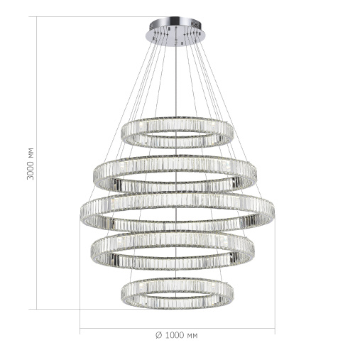 SL1622.103.05 Люстра подвесная ST-Luce Хром/Прозрачный LED 1*255W 4000K TIVOLI фото 2