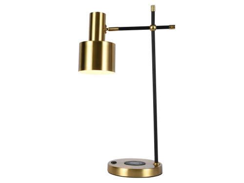 Настольная лампа латунь E27 беспроводная зарядка 55см Zortes DESKLIGHT ZRS.1066.03 фото 4