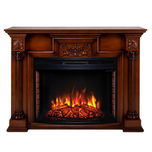 Каминокомплект LONDON/ЛОНДОН Светлый орех с очагом Электроочаг FIRESPACE/ФАЕРСПЕЙС 33