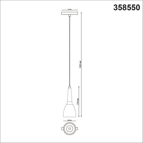 358550 SHINO NT21 049 белый Трековый светильник для низков. шинопровода, длина провода 1м IP20 LED 4000K 12W 48V FLUM фото 4