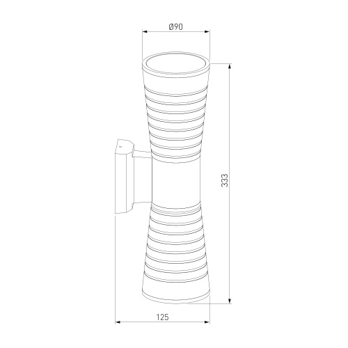 Настенный светодиодный светильник Tube double черный IP54 1502 TECHNO LED фото 4