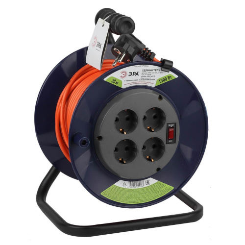 Удлинитель силовой ЭРА RPx-4es-3х0.75-20m Б0046845 Удлинитель силовой ЭРА RPx-4es-3х0.75-20m Б0046845