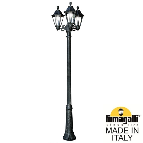 Fumagalli Садово-парковый фонарь FUMAGALLI RICU BISSO/RUT 3L E26.157.S30.AXE27 фото 2 Fumagalli Садово-парковый фонарь FUMAGALLI RICU BISSO/RUT 3L E26.157.S30.AXE27 фото 2