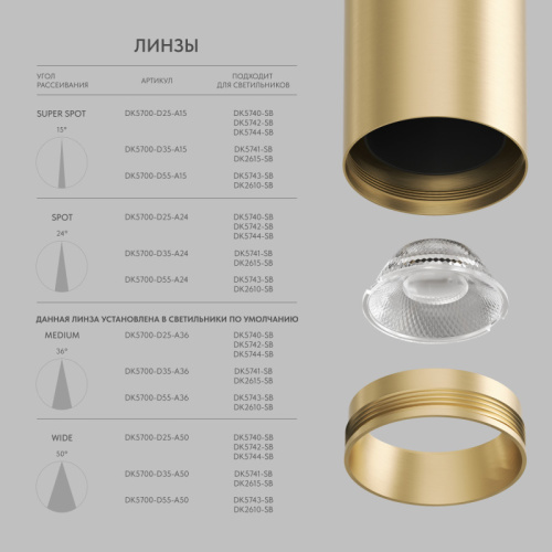 Накладной светильник Denkirs SHINE TUBE | ШАЙН ТЬЮБ DK2615-SB фото 6