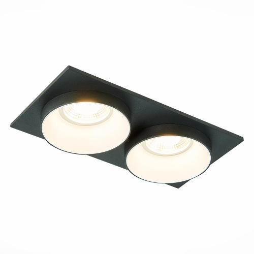 ST206.428.02 Св-к встр. Черный GU10 2*50W  IP20 L175xW92xH38 220V Без ламп Встраиваемые светильники фото 2