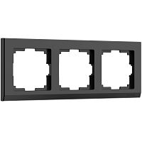 Рамка из поликарбоната на 3 поста Stark черный W0031808