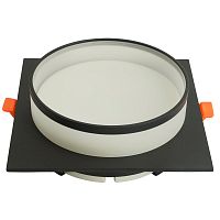 Светильник встраиваемый Feron DL701 потолочный GX70 черный квадрат
