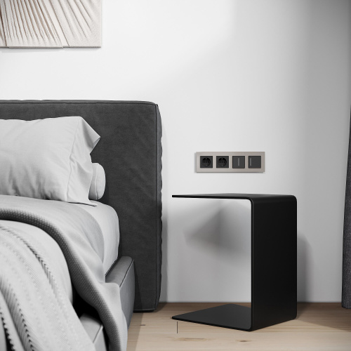 Рамка из стекла на 4 поста Senso дымчатый soft-touch W0043117 фото 2 Рамка из стекла на 4 поста Senso дымчатый soft-touch W0043117 фото 2