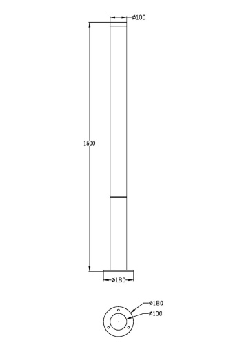 Садово-парковый светильник Outdoor O041FL-L50B3K фото 4