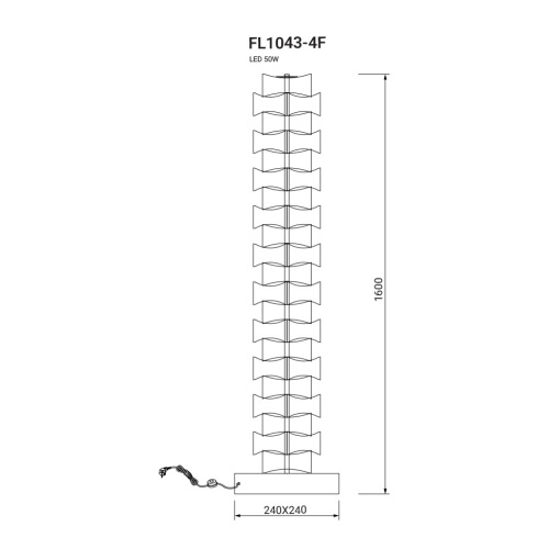 Торшер Frumleiki FL1043-4F фото 8