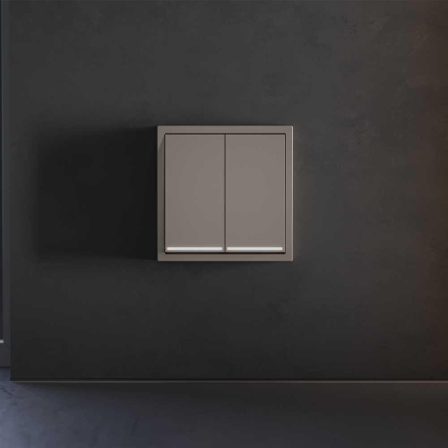 Клавиши для выключателя/переключателя двухклавишного с подсветкой, S70 (капучино) Voltum VLS000414