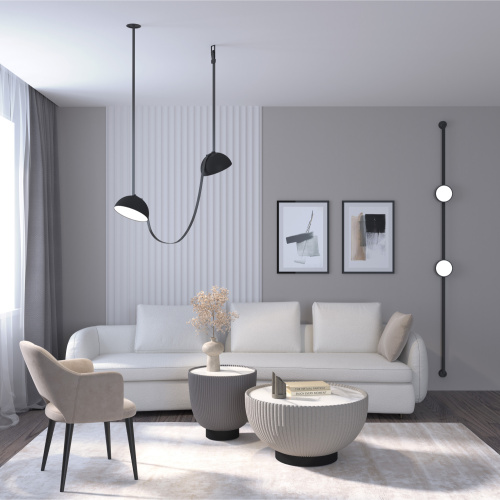 DK5560-BK Cветильник для трека-ремня Belty, серия Flow со светодиодом, D220*H117мм, 48V DC, 24W, RA90, 120°, 4000K, IP20, черный, алюминий фото 6