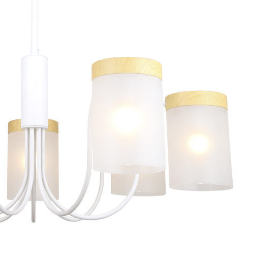 Светильник на штанге Escada 1172/7P E14*40W White/Wood фото 2 Светильник на штанге Escada 1172/7P E14*40W White/Wood фото 2