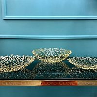 Ваза Cloyd MALACCA Vase / Ø25 см - золото (арт.50161)