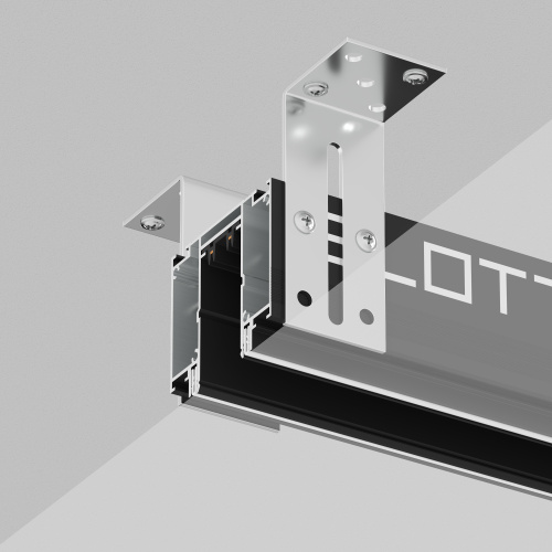 TR2014-BK Профиль-трек SLOTT for DENKIRS SMART, для натяжных потолков, 2 м, алюминий, черный фото 5