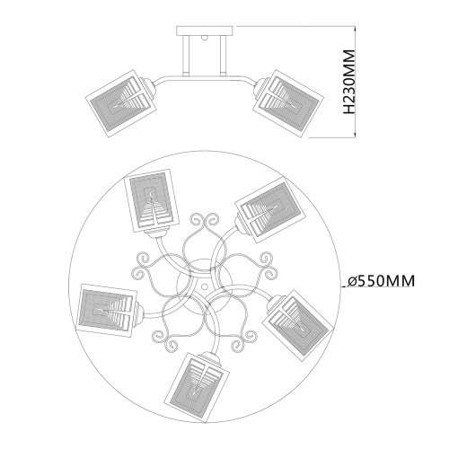 Потолочный светильник Escada 1105/5PL E27*40W Chrome фото 2 Потолочный светильник Escada 1105/5PL E27*40W Chrome фото 2