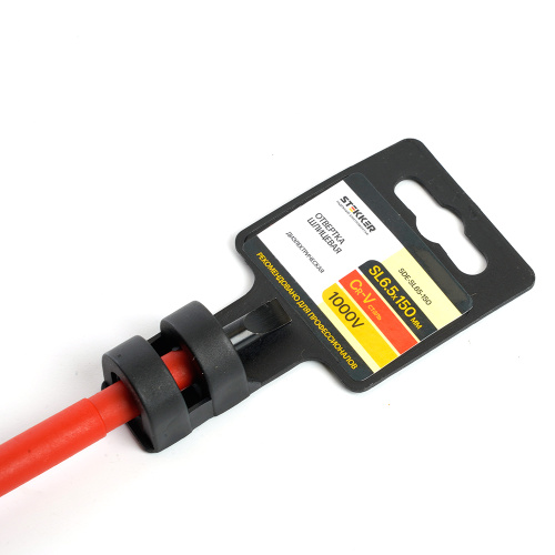 Отвертка шлицевая диэлектрическая STEKKER SL 6.5 х 150мм, SDE-SL65-150 фото 6