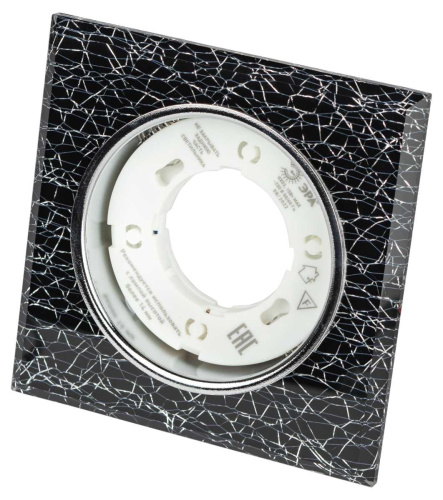 Светильник встраиваемый cо светодиодной подсветкой ЭРА DK LD50 WH/BK под лампу GX53 белый/черный Б0057469 фото 6