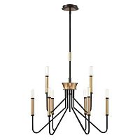 Люстра подвесная Alfa Light F1124-21 D750*H710 BK+GD