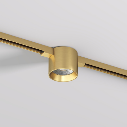 DK5743-SB Светильник для трека SHINE SPOT со светодиодом, D70*H60, 48V DC, 8W, RA?90, 3000K, IP20, сатинированная латунь, алюминий фото 3