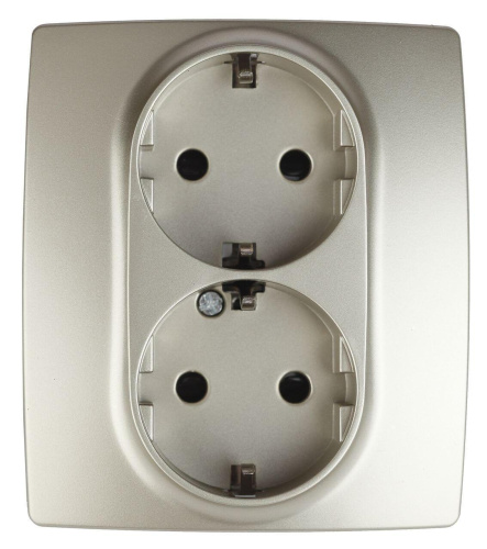 Розетка ЭРА 12 2x2P E Schuko со шторками 16A 250V 12-2104-04 Б0014702 Розетка ЭРА 12 2x2P E Schuko со шторками 16A 250V 12-2104-04 Б0014702
