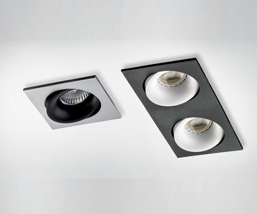 DE-201 white светильник встраиваемый поворотный фото 2