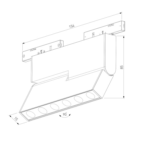 Mini Magnetic Трековый светильник 6W 3000K черный 85207/01 фото 5 Mini Magnetic Трековый светильник 6W 3000K черный 85207/01 фото 5