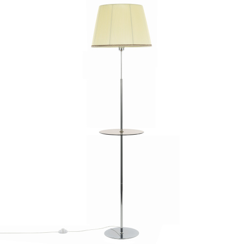 Citilux Линц CL402973T Торшер хром со столиком и кремовым абажуром фото 4 Citilux Линц CL402973T Торшер хром со столиком и кремовым абажуром фото 4