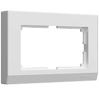 Рамка из поликарбоната для двойной розетки Stark белый W0081801