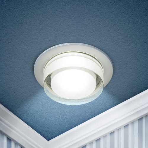 Светильник встраиваемый декоративный ЭРА DK107 WH под лампу MR16 GU5.3 белый Б0058396