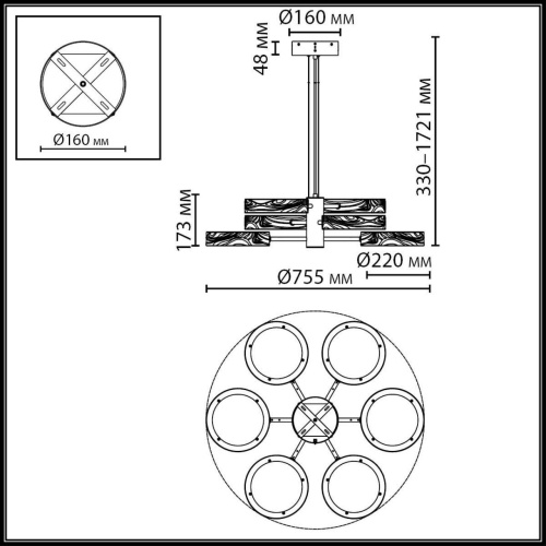 5450/99L L-VISION ODL_EX26 019 молочный/античная бронза/металл/керамика/акрил Люстра LED 99W 2000К/3000K/4000K RIVIERA фото 2 5450/99L L-VISION ODL_EX26 019 молочный/античная бронза/металл/керамика/акрил Люстра LED 99W 2000К/3000K/4000K RIVIERA фото 2